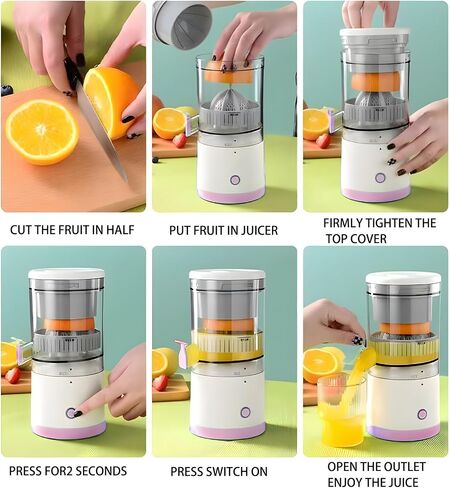 Electric Citrus Juicer, Citrus Juicer with USB Cable, Easy to Clean Portable Juicer for Fresh Orange Juice, Squeeze Orange, Lemon, Kiwi and Grapefruit Juice in Saudi Arabia