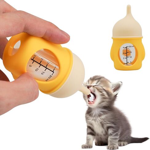 Puppy Bottles for Nursing，Kitten Bottles for Nursing，Pet Feeding Bottle，(Yellow- 20ml) in Saudi Arabia