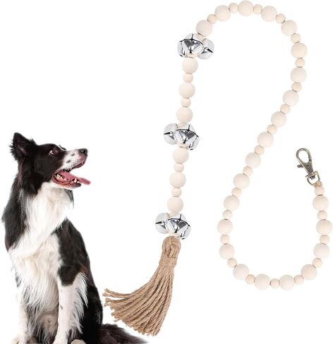 Dog Doorbells, Dog Doorbells for Potty Training, Adjustable Hanging Door Bell with 9 Bells Dog Bells to Go Outside for Small Medium Large Dogs (Nature) in Saudi Arabia