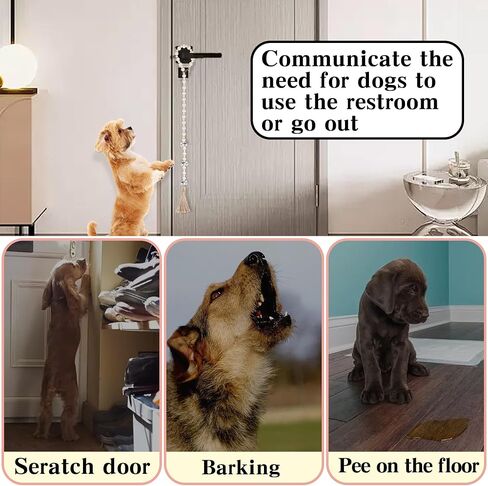 Dog Doorbells, Dog Doorbells for Potty Training, Adjustable Hanging Door Bell with 9 Bells Dog Bells to Go Outside for Small Medium Large Dogs (Nature) in Saudi Arabia