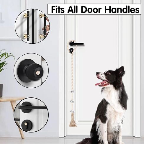 Dog Doorbells, Dog Doorbells for Potty Training, Adjustable Hanging Door Bell with 9 Bells Dog Bells to Go Outside for Small Medium Large Dogs (Nature) in Saudi Arabia