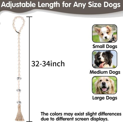 Dog Doorbells, Dog Doorbells for Potty Training, Adjustable Hanging Door Bell with 9 Bells Dog Bells to Go Outside for Small Medium Large Dogs (Nature) in Saudi Arabia