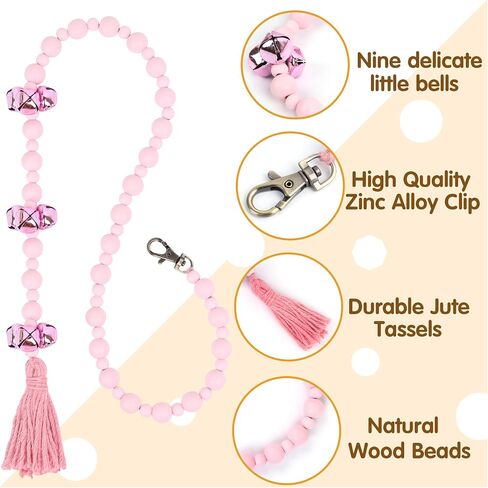 Dog Doorbells, Dog Doorbells for Potty Training, Adjustable Hanging Door Bell with 9 Bells Dog Bells to Go Outside for Small Medium Large Dogs (Nature) in Saudi Arabia