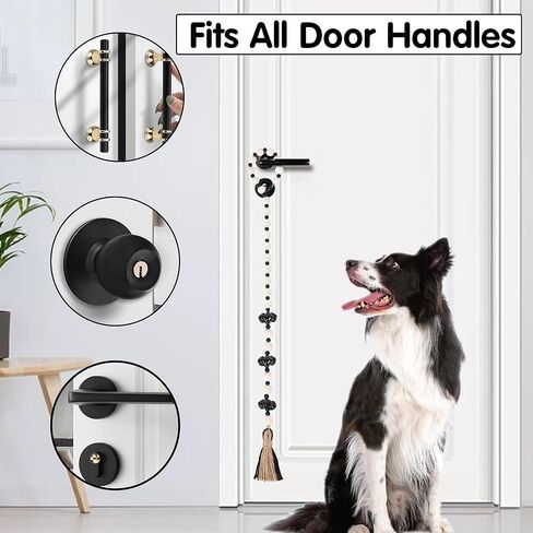 جرس باب للكلاب، أجراس للكلاب للخروج، أجراس تدريب على استخدام المرحاض، أجراس نونية معلقة بطول قابل للتعديل للحيوانات الأليفة والكلاب والجراء in Kuwait