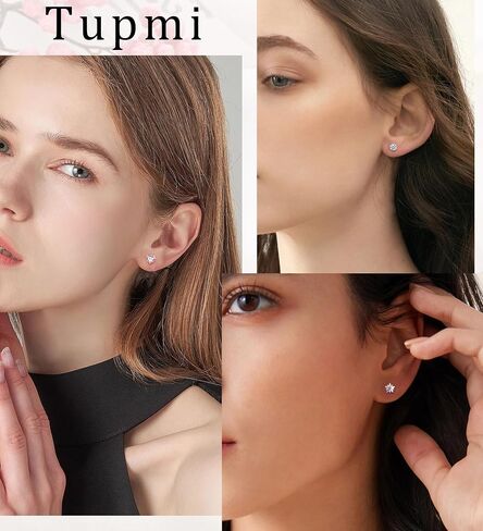 4Pairs Hypoallergenic Flat Back Earrings for Women Stainless Steel Cartilage Earrings Flat Back Heart Star Flower Handmade Screw Back Earrings for Sensitive Skin Nap Earrings Gold StyleB in Saudi Arabia