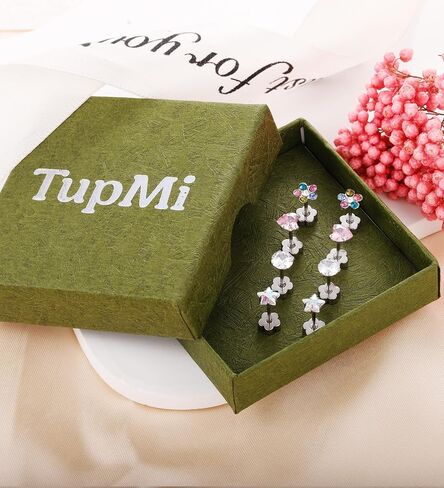 4Pairs Hypoallergenic Flat Back Earrings for Women Stainless Steel Cartilage Earrings Flat Back Heart Star Flower Handmade Screw Back Earrings for Sensitive Skin Nap Earrings Gold StyleB in Saudi Arabia