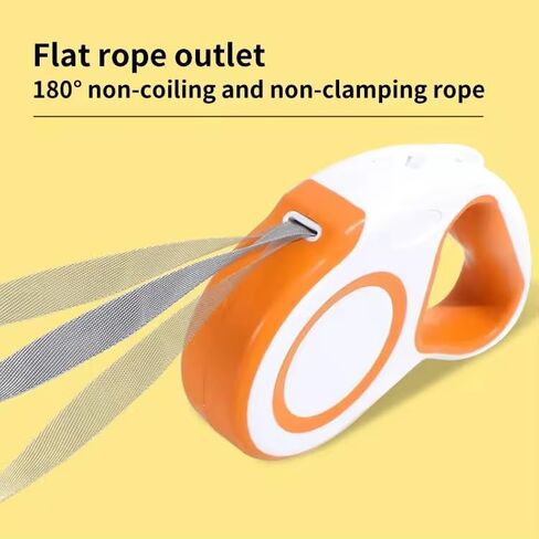 Time4Pets New Retractable Dog Leash Tangle-Free | 16ft Strong Nylon Tape | One-Handed Braking System | Supports up to 30 kg / 65 lb | 180° Non-Coiling and Non-Clamping Tape in Saudi Arabia