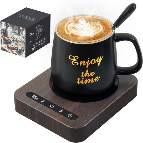 Coffee Mug Warmer & Mug Set,Mug Warmer for Desk with Auto Shut Off,Mug Warmer with Mug,Cup Warmer Set,4 Temperature Setting&1-12H Timer,for Heating Coffee, Beverage, Milk, Tea and Hot Chocolate. in Kuwait