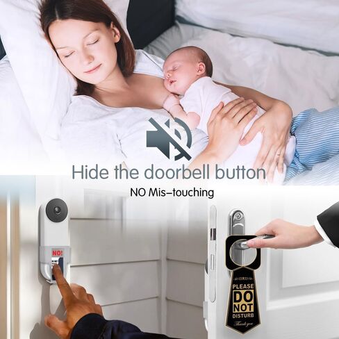 Do Not Disturb Doorbell Button Cover, Compatible with Doorbell Pro/Nest Doorbell, Please Do Not Ring Signs, Suitable for Undisturbed Napping, Baby Sleep, and Dog Barking 2 Pack in Saudi Arabia