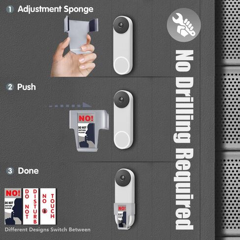 Do Not Disturb Doorbell Button Cover, Compatible with Doorbell Pro/Nest Doorbell, Please Do Not Ring Signs, Suitable for Undisturbed Napping, Baby Sleep, and Dog Barking 2 Pack in Saudi Arabia