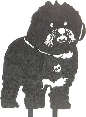 Corten Steel Bichon Frise Dog Silhouette Yard Stake (Small) in Saudi Arabia