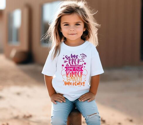 So Long PreK It's Been Fun Look Out Kindergarten Here I Come Back To School T-shirt Pre-K Graduate Shirt (5-6 Years, Kindergarten Girl Printed Shirt) in Saudi Arabia