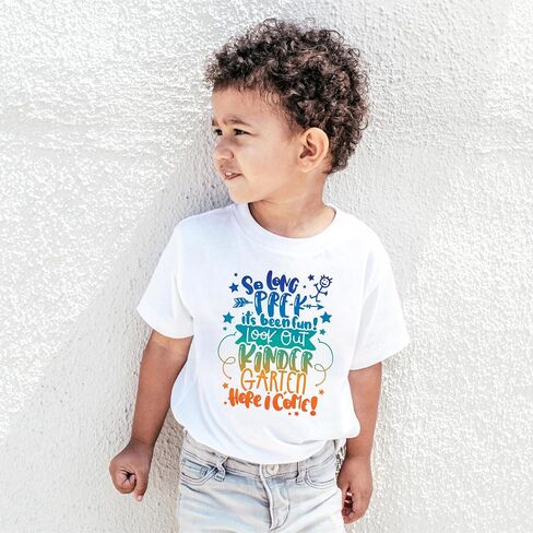 So Long PreK It's Been Fun Look Out Kindergarten Here I Come Back To School T-shirt Pre-K Graduate Shirt (5-6 Years, Kindergarten Girl Printed Shirt) in Saudi Arabia