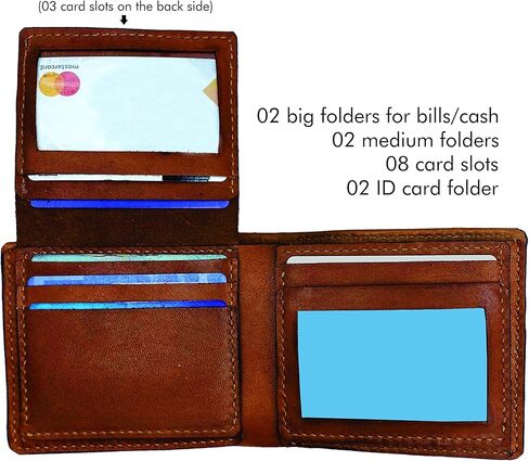 محفظة جلدية ثنائية الطي مصنوعة يدويًا، محفظة نظام الطاقة الشمسية لعلم الفلك من كوزمو، هدية جلدية للذكرى السنوية in Kuwait