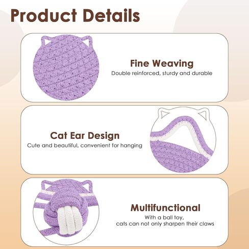 Cat Scratcher Mat, Natural Cotton Rope Cat Scratch Pad, 15.7'' Round Horizontal Floor Cat Scratching Pads for Indoor Cats, Cat Furniture Protector for Wall, Couch, Carpets, Sofas in Saudi Arabia