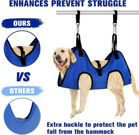 Pet Dog Grooming Hammock for Nail Trimming,Dog Restraint Hanging Harness for Nail Clipping,Dog Grooming Sling for Large Dogs with Nail Clippers/Nail File/Pet Comb,Claw Care(XXL for 90lb) in Saudi Arabia