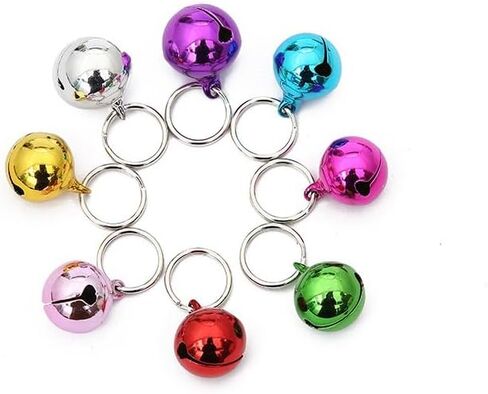 24 Sets Multicolour Cat Bells Dog Bells Cat Dog Collar Bell Cat Bells for Cat and Accessories Charms Training Dog Collar Pendant for Indoor Dogs Cats Pets DIY Crafts Collars, Harnesses and Leashes in Saudi Arabia