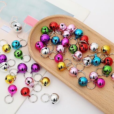 24 Sets Multicolour Cat Bells Dog Bells Cat Dog Collar Bell Cat Bells for Cat and Accessories Charms Training Dog Collar Pendant for Indoor Dogs Cats Pets DIY Crafts Collars, Harnesses and Leashes in Saudi Arabia
