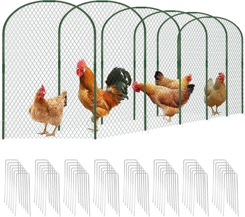 نفق دجاج بطول 2.8 × 19.6 قدم للفناء، حظيرة دجاج خارجية محمولة، تشغيل نفق حظيرة الدجاج سريع التركيب، حاوية للحيوانات الأليفة لقلم تشغيل الدجاج للدجاج في ساحة المزرعة، والبط، والأرنب in Kuwait
