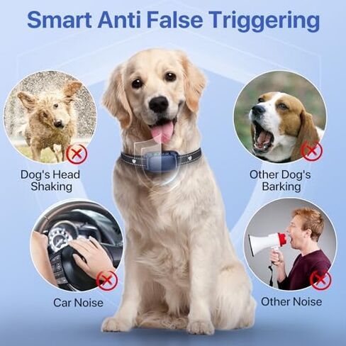 Dog Bark Collar, Automatic Bark Collar with 8 Sensitivity, Rechargeable Anti Barking Collar with Beep Vibration 3 Training Modes, Waterproof Smart No Bark Collar for Large Medium Dogs-D8 in Saudi Arabia