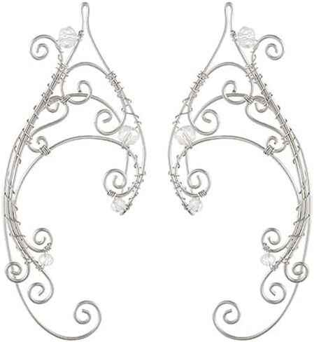 أصفاد أذن قزم فضية من فريشمي، أقراط خرافية غير خارقة in Kuwait