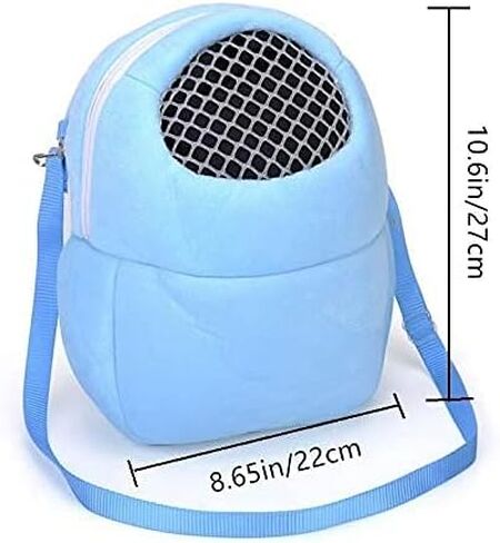 حقيبة سفر محمولة لحمل خنزير غينيا، حقيبة حمل محمولة دافئة وجيدة التهوية للاستخدام الخارجي للفئران القنفذ شينشيلا السكر المنزلق الهامستر السنجاب حيوان صغير (أخضر) in Kuwait