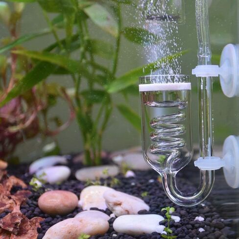 CO2 Diffuser, 3 Spiro Glass CO2 Diffuser, Glass Reactor for Aquarium Plants, Suitable for Tanks 15-50 Gal/60Liter - 200Liter (CO2 Diffuser-Spiral) in Saudi Arabia