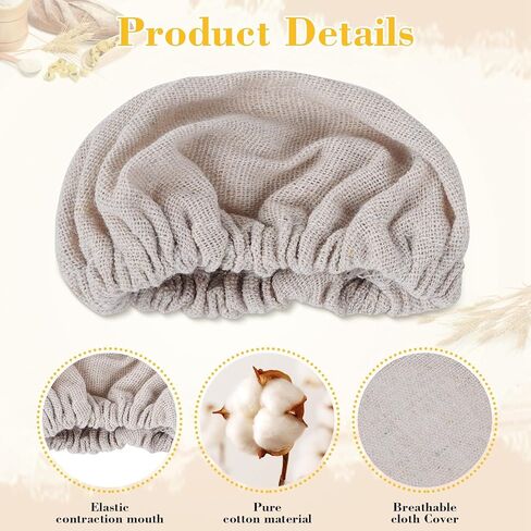 Bread Fermentation Cover, Heat Preservation to Increase Fermentation Cover, Sourdough Bread Proofing Cover Can Be Cleaned and Reused Using Sewn Cloth Cover for Sourdough Starter 2 Packs in Kuwait