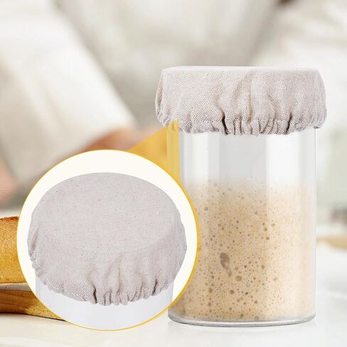 Bread Fermentation Cover, Heat Preservation to Increase Fermentation Cover, Sourdough Bread Proofing Cover Can Be Cleaned and Reused Using Sewn Cloth Cover for Sourdough Starter 2 Packs in Kuwait
