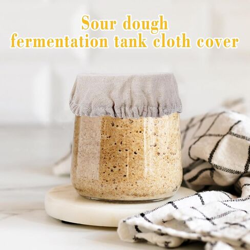 Bread Fermentation Cover, Heat Preservation to Increase Fermentation Cover, Sourdough Bread Proofing Cover Can Be Cleaned and Reused Using Sewn Cloth Cover for Sourdough Starter 2 Packs in Kuwait