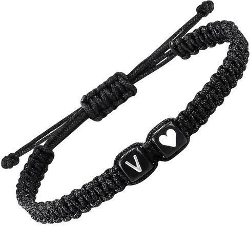 Matching Couple Bracelets Letter Initial Bracelet for Men Women Cute Anniversary Couple Gifts Long Distance Couple Gifts for Him Her Son,Birthday Gift for Boyfriend Husband (M) in Saudi Arabia