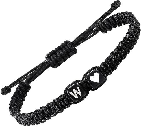 Matching Couple Bracelets Letter Initial Bracelet for Men Women Cute Anniversary Couple Gifts Long Distance Couple Gifts for Him Her Son,Birthday Gift for Boyfriend Husband (M) in Saudi Arabia