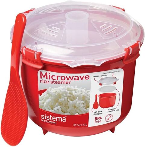 Sistema Microwave Collection Rice Cooker, 87.2 oz./2.6 L, Red in Saudi Arabia