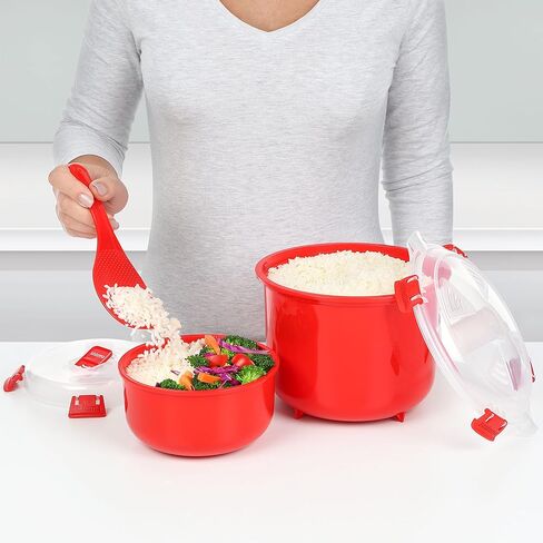 Sistema Microwave Collection Rice Cooker, 87.2 oz./2.6 L, Red in Saudi Arabia