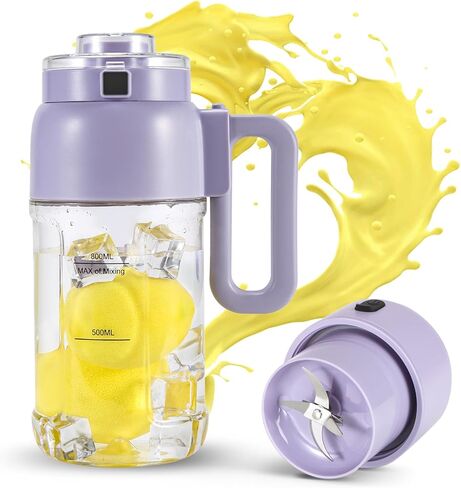 Portable Blender 33.8oz, Hioo Personal Size Blender for Shakes and Smoothies with 10 Blades, Cordless Blender BPA Free, Leakproof-Lid & Sip Spout, Juices, Baby Food, Portable Blender & Food Processor in Saudi Arabia