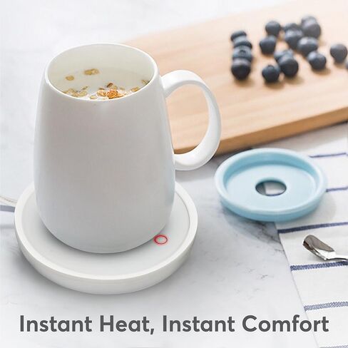 Coffee Mug Warmer with Auto Shut-Off – Compact 17W Cup Warmer for Desk with Gravity Switch – Electric Candle Warmer Plate for Jar Candles – Keeps Coffee, Tea & Drinks Warm – Safe & Durable (White) in Kuwait