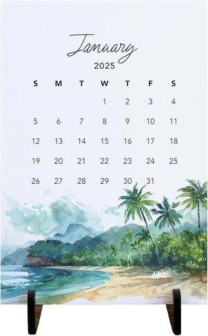 2025 Mini Office Desk Calendar | Acrylic Stand (Fly Fishing) in Saudi Arabia