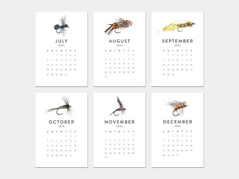 2025 Mini Office Desk Calendar | Acrylic Stand (Fly Fishing) in Saudi Arabia