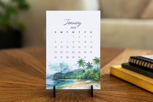 2025 Mini Office Desk Calendar | Acrylic Stand (Fly Fishing) in Saudi Arabia