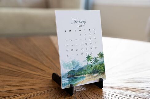 2025 Mini Office Desk Calendar | Acrylic Stand (Fly Fishing) in Saudi Arabia