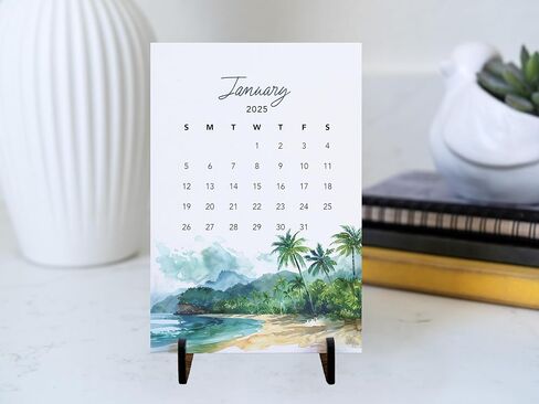2025 Mini Office Desk Calendar | Acrylic Stand (Fly Fishing) in Saudi Arabia