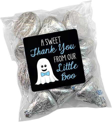 Mini Ghost Favor Kit - 24 Labels and 24 Bags - A Sweet Thank You From Our Little Boo (Blue) in Saudi Arabia