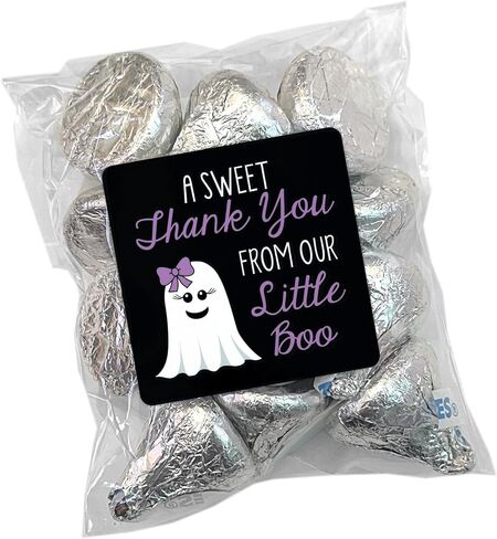 Mini Ghost Favor Kit - 24 Labels and 24 Bags - A Sweet Thank You From Our Little Boo (Blue) in Saudi Arabia