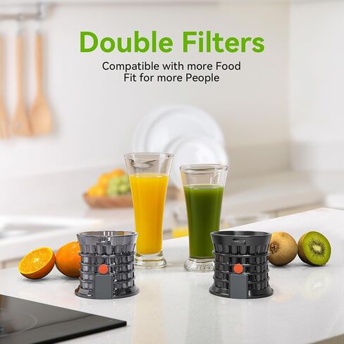 IUIPI Cold Press Juicer, Fit Whole Fruit and Vegetable Slow Masticating Juicer Machines, 4.3'' Large Feed Chute, 250W Juice Extractor Machine, High Juice Yield, BPA Free, Easy to Clean with Brush in Saudi Arabia