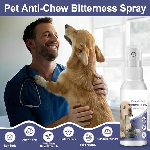 Bitter Apple Spray for Dogs to Stop Chewing, 50ML. No Chew Spray for Dogs Puppies. Dog Training Aids to Stop Chewing. Anti Chew Spray for Dogs. Alcohol-Free, Indoor & Outdoor Safe. in Saudi Arabia