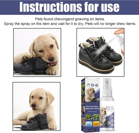 Bitter Apple Spray for Dogs to Stop Chewing, 50ML. No Chew Spray for Dogs Puppies. Dog Training Aids to Stop Chewing. Anti Chew Spray for Dogs. Alcohol-Free, Indoor & Outdoor Safe. in Saudi Arabia