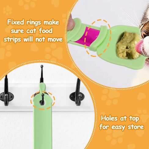 Juome 3 قطع ملعقة سعيدة للقطط مع 1 قطعة ملاعق للقطط للأطعمة الرطبة، ملعقة ضغط لشريط تغذية القطط، ملعقة طعام للقطط للوجبات الخفيفة السائلة القابلة لللعق، موزع مكافآت القطط لتخزين طعام القطط in Kuwait