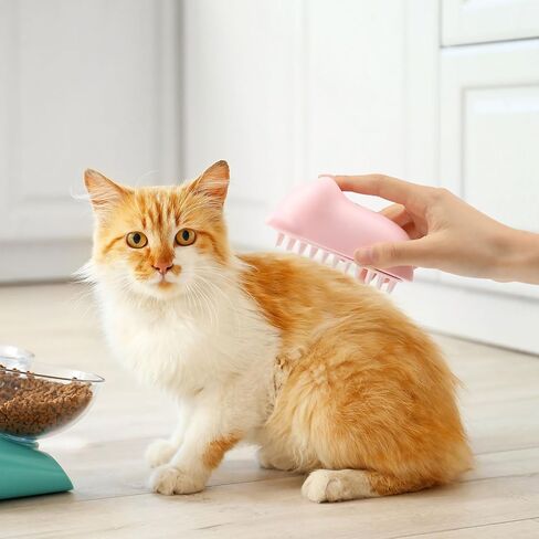 steam hairbrush for dogs and cats,3-in-1 steam brush cat spray massage comb cat comb,grooming brush pet hair removal comb for cat and dog ，2 spray opening（pink colour） in Saudi Arabia