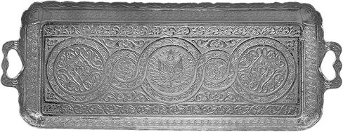 صواني تقديم مصنوعة يدوياً بزخارف تركية خاصة للنساء نمط عثماني - مستطيل (ذهبي) in Kuwait