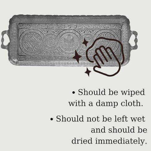 صواني تقديم مصنوعة يدوياً بزخارف تركية خاصة للنساء نمط عثماني - مستطيل (ذهبي) in Kuwait